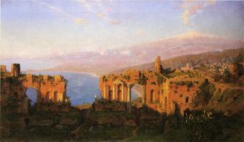 威廉 斯坦利 哈玆爾廷 Ruins of the Roman Theatre at Taormina Sicily